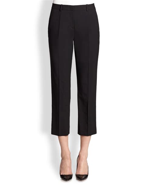 gucci black crop stretch pant|Pants & Shorts for Women .